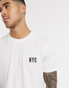 Белая футболка с надписью "NYC" New Look-Белый