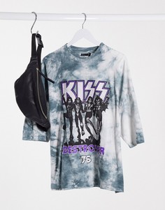 Oversized-футболка с принтом "Kiss" ASOS DESIGN-Мульти