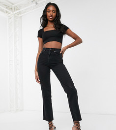 Черный кроп-топ с квадратным вырезом и короткими рукавами ASOS DESIGN Tall