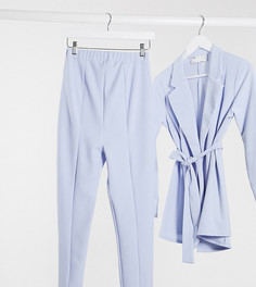Голубые трикотажные брюки узкого кроя ASOS DESIGN Maternity-Синий