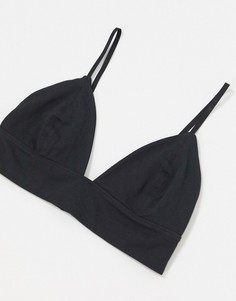 Черный бюстгальтер из органического хлопка OW Intimates
