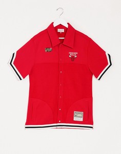 Красная рубашка Mitchell & Ness NBA Chicago Bulls Warm Up-Красный