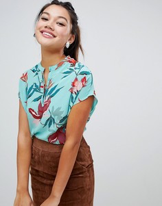 Блузка с тропическим принтом Soaked In Luxury-Мульти
