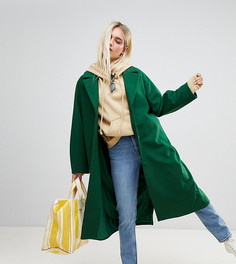 Зеленое пальто с добавлением шерсти Weekday-Зеленый