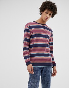Свободный лонгслив из органического хлопка в полоску ASOS DESIGN-Красный