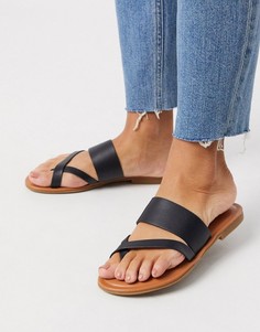 Черные кожаные сандалии ALDO-Черный