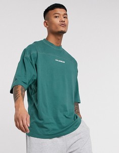 Длинная oversized-футболка из органического хлопка ASOS DESIGN-Зеленый