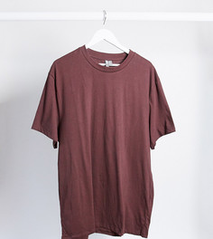 Коричневая футболка из органического хлопка ASOS DESIGN Plus-Коричневый