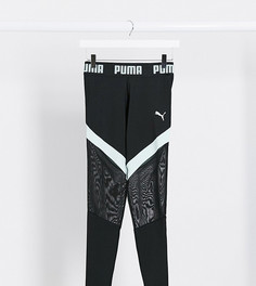 Черные леггинсы с бирюзовыми и сетчатыми вставками Puma Training эксклюзивно для ASOS-Черный