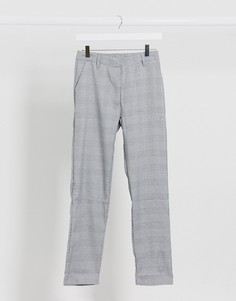 Брюки скинни в клетку Brave Soul-Серый