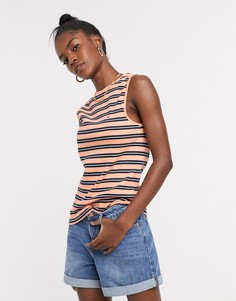 Оранжевая майка в полоску Tommy Jeans-Оранжевый