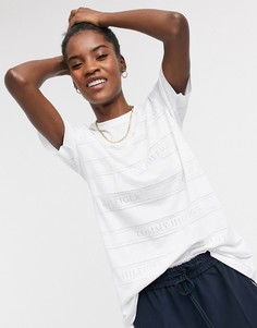 Белая футболка в полоску с круглым вырезом Tommy Hilfiger-Белый