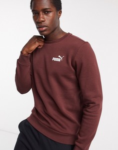 Темно-коричневый свитшот с логотипом  Puma Essentials