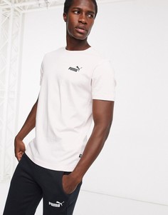 Светло-розовая футболка с логотипом Puma-Розовый