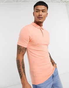Оранжевое обтягивающее поло из органического хлопка ASOS DESIGN-Оранжевый