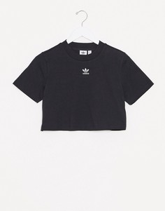 Черная короткая футболка adidas Originals Essentials-Черный