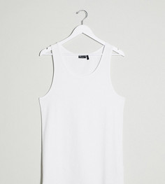 Белая обтягивающая майка из органического хлопка ASOS DESIGN Tall-Белый