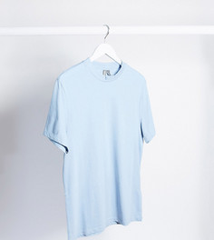 Голубая футболка из органического хлопка ASOS DESIGN Tall-Синий