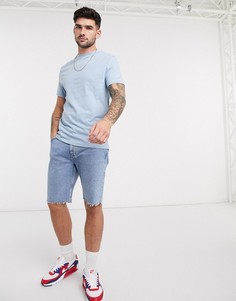 Синяя футболка из органического хлопка ASOS DESIGN-Синий