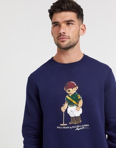Темно-синий свитшот с логотипом-медведем Polo Ralph Lauren