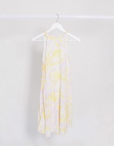 Свободное платье с абстрактным принтом Vila-Розовый