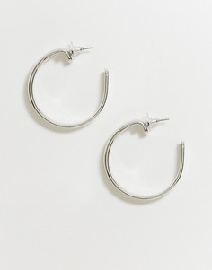 Серьги-кольца ASOS DESIGN-Серебряный