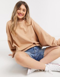 Oversized-свитшот с дизайном "кокон" ASOS DESIGN-Светло-коричневый