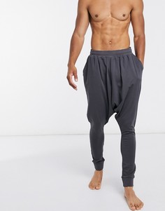 Черные джоггеры заниженного кроя для дома ASOS DESIGN-Черный