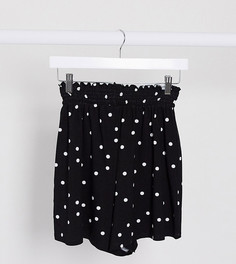 Шорты в горошек с присборенной талией ASOS DESIGN Tall-Мульти