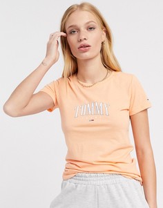 Оранжевая футболка с логотипом Tommy Jeans-Оранжевый