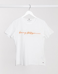 Белая футболка с логотипом Tommy Hilfiger-Белый