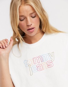 Белая футболка с логотипом Tommy Jeans-Белый