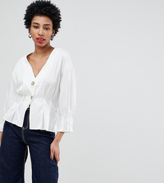 Блузка с пуговицами и поясом на резинке Vero Moda Tall-Мульти