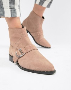 Замшевые ботинки в стиле вестерн ASOS DESIGN Anacoda-Розовый