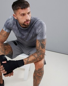 Серая футболка с принтом тай-дай Reebok Combat-Серый