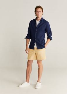 Хлопковые бермуды с эластичным поясом - Rafa7 Mango