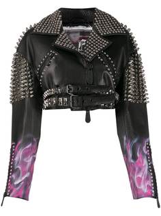 Philipp Plein байкерская куртка с заклепками