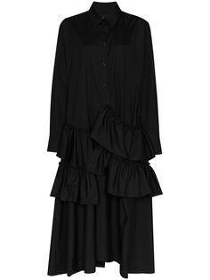 Simone Rocha ярусное платье-рубашка макси