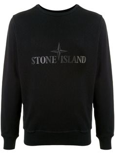 Stone Island толстовка с круглым вырезом и логотипом