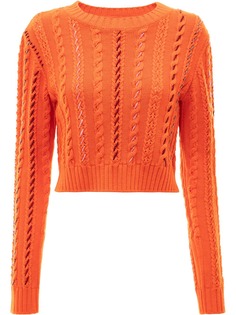 JW Anderson CROPPED DARNING CREWNECK