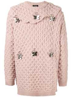 Raf Simons вязаный джемпер с металлическим декором