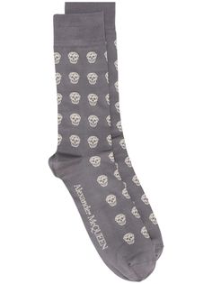Alexander McQueen носки с узором Skull