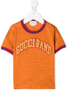 Gucci Kids футболка с декором Gucciband