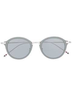 Thom Browne Eyewear затемненные солнцезащитные очки в круглой оправе