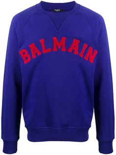 Balmain толстовка с вышитым логотипом