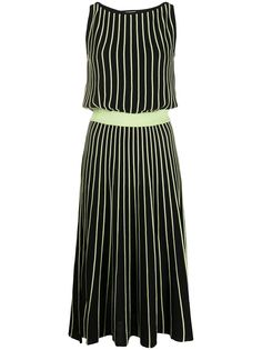 be blumarine трикотажное платье миди в полоску