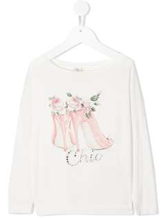 Monnalisa футболка с графичным принтом