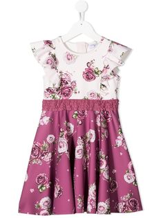 Monnalisa платье с цветочным принтом