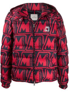 Moncler пуховик с логотипом