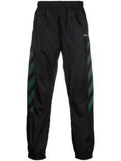 Off-White спортивные брюки с диагональными полосками